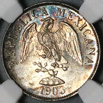 1903-Mo NGC MS 63 Mexico 20 Centavos Mint State Silver Coin (23063002C)