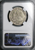 1881-Pi NGC VF Mexico 50 Centavos Potosi Mint Rare 28k Silver Coin (25040301C)