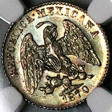 1870-Mo NGC MS 64 Mexico 5 Centavos Mint State Silver Coin POP 1/1 (23080503C)