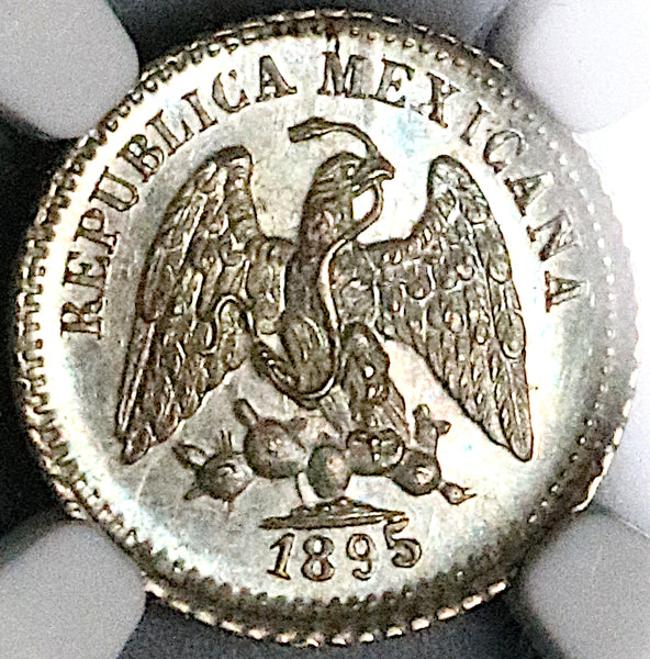 1895-As NGC MS 63 Mexico 5 Centavos Alamos Mint Rare 20k Coin (23072902C)
