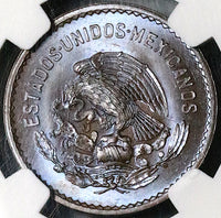 1942 NGC MS 65 Mexico 5 Centavos Josefa Bronze Scarce Coin (24043002C)