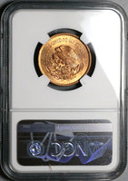 1945 NGC MS 64 RD Mexico 5 Centavos Josefa Bronze Red Coin (23082402C)