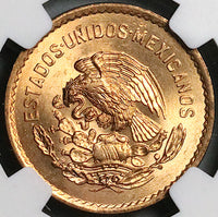 1945 NGC MS 65 RD Mexico 5 Centavos Josefa Bronze Red Coin (23082902C)