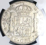 1776 NGC AU 53 Mexico 8 Reales Charles III Spain Colonial Silver Dollar Revolution Coin (24111301C)