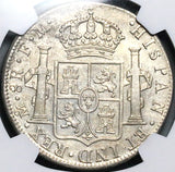 1776 NGC AU 53 Mexico 8 Reales Charles III Spain Colonial Silver Dollar Revolution Coin (24111301C)