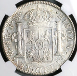 1777 NGC AU 58  Mexico 8 Reales Charles III Spain Colonial Silver Coin (23102501D)