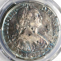 1808 PCGS VF Mexico 8 Reales Chopmarks Charles IV Pillars Silver Coin (25022603C)