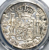 1808 PCGS VF Mexico 8 Reales Chopmarks Charles IV Pillars Silver Coin (25022603C)