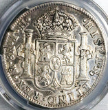 1808 PCGS VF Mexico 8 Reales Chopmarks Charles IV Pillars Silver Coin (25022603C)