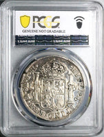 1808 PCGS VF Mexico 8 Reales Chopmarks Charles IV Pillars Silver Coin (25022603C)