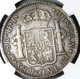 1810 NGC AU Mexico 8 Reales Ferdinand VII Pillars Silver Coin (24063005C)