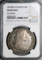 1810 NGC AU Mexico 8 Reales Ferdinand VII Pillars Silver Coin (24063005C)