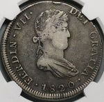 1820-Zs NGC VF 25 Mexico 8 Reales Zacatecas War Independence Coin (24070705C)