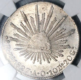 1827-Zs NGC MS 62 Mexico 8 Reales Zacatecas Rare Silver Coin POP 2/1 (24111302C)