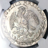 1827-Zs NGC MS 62 Mexico 8 Reales Zacatecas Rare Silver Coin POP 2/1 (24111302C)