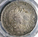 1828-Zs AO PCGS AU 50 Mexico 8 Reales Cap Rays Silver Coin POP 1/2 (24061002C)