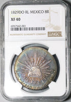 1829-Do NGC XF 40 Mexico 8 Reales Durango Date Variety Rare Silver Coin (25020601C)