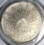 1829-Pi PCGS AU Mexico 8 Reales Potosi Mint Rare Cap Rays Silver Coin (24122001D)