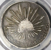 1829-Zs AO PCGS VF 30 Mexico 8 Reales Cap Rays Silver Coin (24060802C)