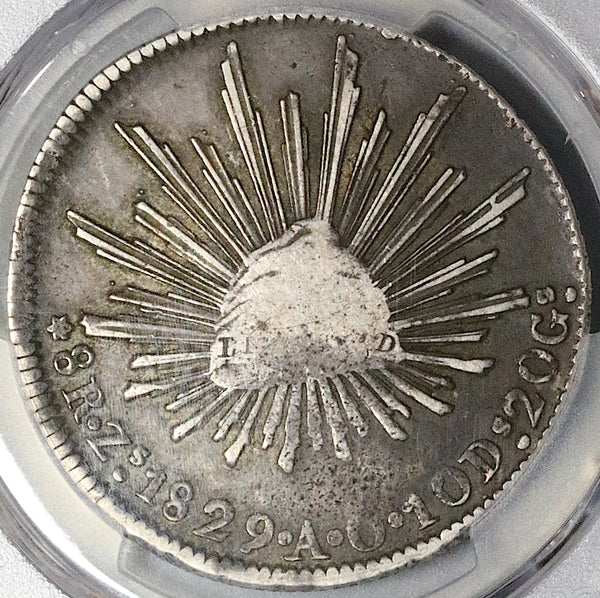 1829-Zs AO PCGS VF 30 Mexico 8 Reales Cap Rays Silver Coin 