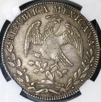 1831-Mo NGC MS 61 Mexico 8 reales Rare Cap Rays Silver Coin POP 3/4 (25012602D)