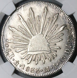 1833-Mo MJ NGC MS 62 Mexico City 8 Reales Rare Silver Coin POP 2/5 (24070102C)