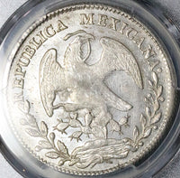 1835-Ga PCGS AU 58 Mexico 8 Reales Guadalajara Cap Rays Rare Silver Coin (25012702C)