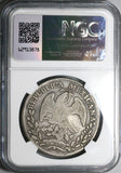 1838-Ga NGC F 12 Mexico 8 Reales Guadalajara Cap Rays Rare Silver Coin (24052503C)