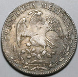 1839-Mo Mexico 8 Reales City Mint VF+ Scarce Cap Rays Silver Coin (24070403R)