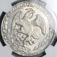 1840-Mo NGC MS 62 Mexico 8 reales Rare Cap Rays Silver Coin POP 3/1 (25012601D)