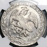 1840-Mo NGC MS 62 Mexico 8 reales Rare Cap Rays Silver Coin POP 3/1 (25012601D)