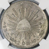 1842-Zs NGC AU Mexico 8 Reales Zacatecas Eagle 1841 Rare Silver Coin (25010901C)