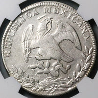 1843-Ca NGC XF Mexico 8 Reales Chihuahua Mint Rare Silver Coin (24042801C)