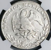 1843-Ca NGC XF Mexico 8 Reales Chihuahua Mint Rare Silver Coin (24042801C)