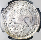 1843-Ga MC NGC MS 62 Mexico 8 Reales Guadalajara Mint Rare Silver Coin POP 1/1 (24051902C)