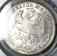 1846-Mo PCGS UNC Mexico 8 Reales Cap Rays Silver Dollar Coin (25040602D)