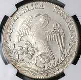 1851-Do NGC UNC Mexico 8 Reales Durango Rare 10/01 Ds Mint Error Silver Coin (24091303C)