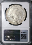 1851-Do NGC UNC Mexico 8 Reales Durango Rare 10/01 Ds Mint Error Silver Coin (24091303C)