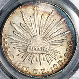 1859-C PCGS MS 61 Mexico 8 Reales Culiacan Mint State Silver Coin (24122002D)