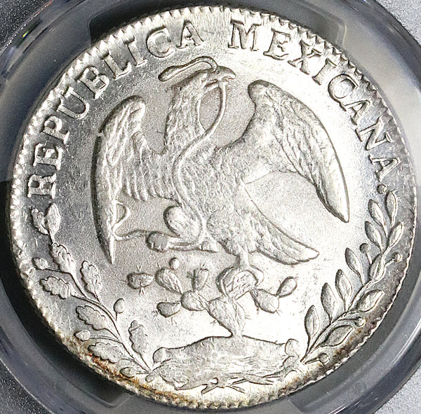 1863-Go PCGS MS 63 Mexico 8 Reales Guanajuato Cap Rays Silver Coin