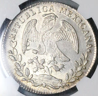 1863/2-Pi NGC MS 62 Mexico 8 Reales Potosi Rare Overdate Mint State Coin POP 1/0 (24060202C)