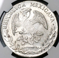 1863-Pi NGC MS 63 Mexico 8 Reales Potosi Mint State Silver Coin POP 3/4 (24060201C)