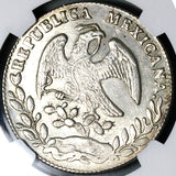 1869-Do NGC UNC Mexico 8 Reales Durango Mint Rare Silver Coin (25012103C)