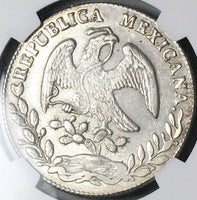 1869-Do NGC UNC Mexico 8 Reales Durango Mint Rare Silver Coin (25012103C)