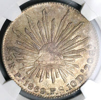 1869-Pi NGC MS 63 Mexico 8 Reales Potosi Mint Rare Coin POP 2/1 (25012801C)