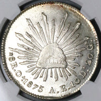 1875-Oa NGC MS 63 Mexico 8 Reales Oaxaca Mint State Silver Coin (24072601C)