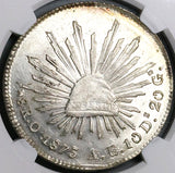 1875-Oa NGC MS 63 Mexico 8 Reales Oaxaca Mint State Silver Coin (24072601C)