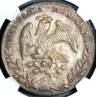 1876/5-Mo NGC MS 63 Mexico 8 Reales Rare Overdate Mint State Silver Coin POP 1/1 (24082201C)