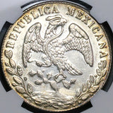 1879-As ML NGC UNC Mexico 8 Reales Very Rare Alamos Mint Silver Coin (24050504C)