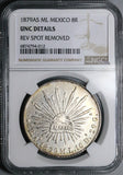 1879-As ML NGC UNC Mexico 8 Reales Very Rare Alamos Mint Silver Coin (24050504C)